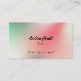 Tarjeta de presentación de degradado verde simple