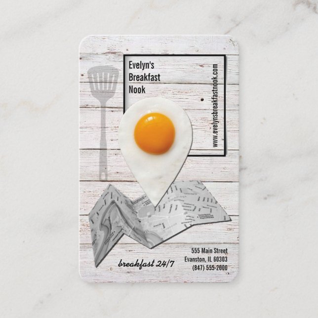 tarjeta de presentación de desayuno (Anverso)