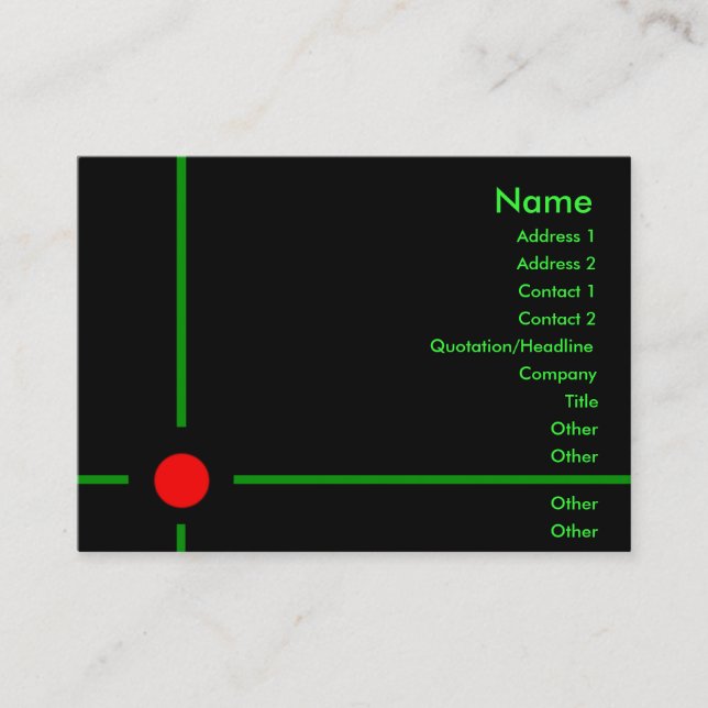 Tarjeta de presentación de destino (Anverso)