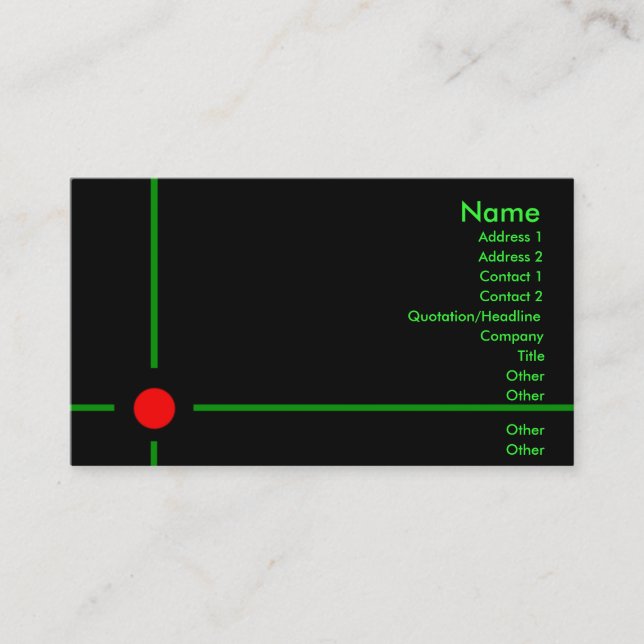 Tarjeta de presentación de destino (Anverso)