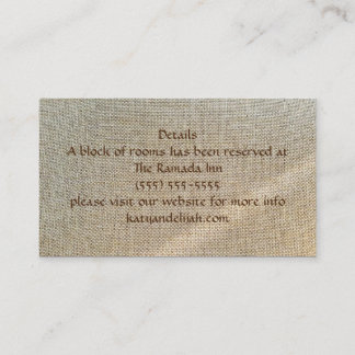 Tarjeta de presentación de detalles de otoño de Mi