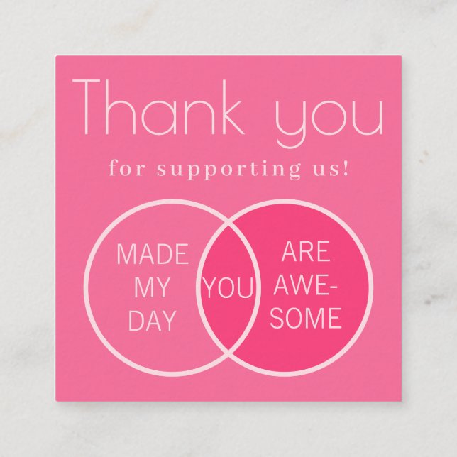 Tarjeta de presentación de diagrama de Venn (Reverso)