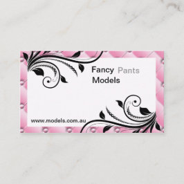 Tarjeta de presentación de diamantes rosa