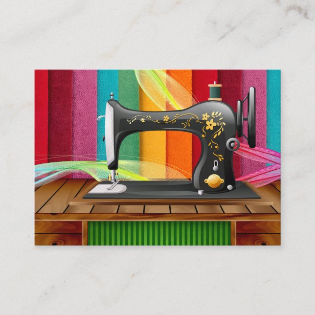 Tarjeta de presentación de Diseñador de costura (Anverso)