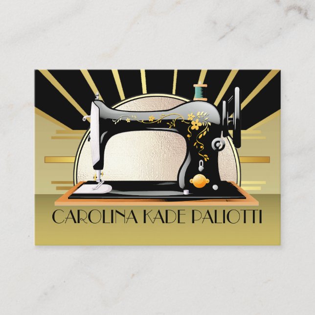 Tarjeta de presentación de Diseñador de costura (Anverso)