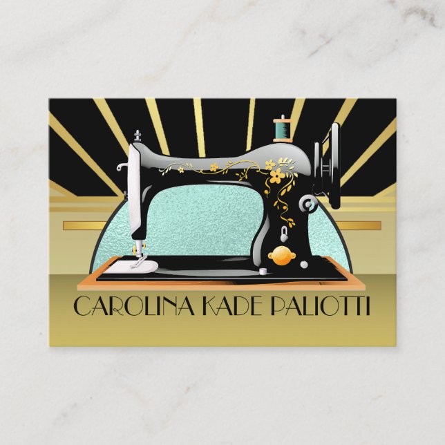 Tarjeta de presentación de Diseñador de costura (Anverso)