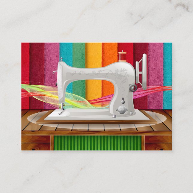 Tarjeta de presentación de Diseñador de costura (Anverso)