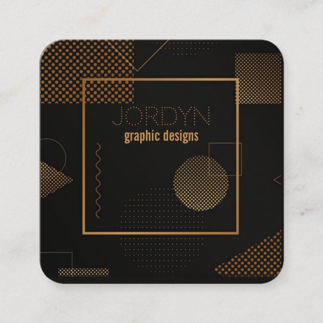 tarjeta de presentación de diseñador gráfico conte (Anverso)