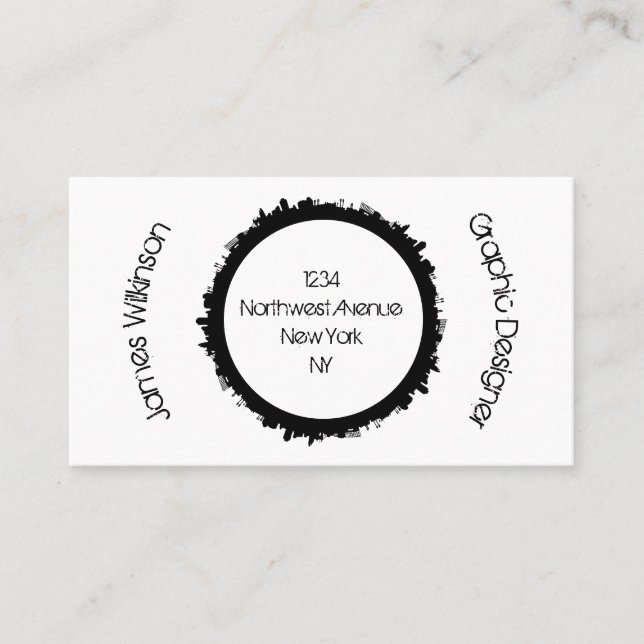 Tarjeta de presentación de diseñador gráfico o art (Anverso)