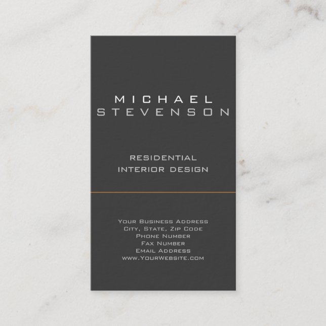 Tarjeta de presentación de diseño de color negro g (Anverso)