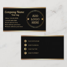 Tarjeta de presentación de diseño de logotipo prof