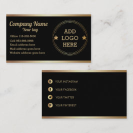 Tarjeta de presentación de diseño de logotipo prof