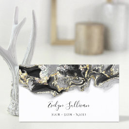 tarjeta de presentación de diseño de marfil negro