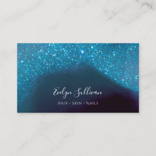 tarjeta de presentación de diseño de purpurina líq