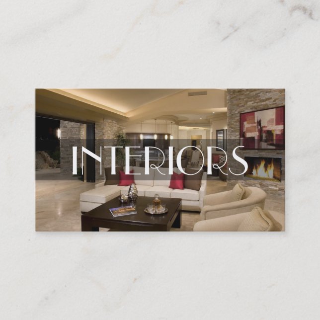 Tarjeta de presentación de diseño interior (Anverso)