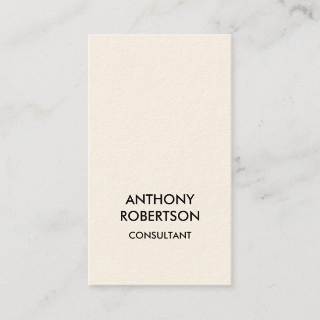 Tarjeta de presentación de diseño único vertical c (Anverso)