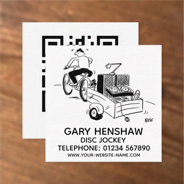 Tarjeta de presentación de Disk Jockey Square (Subido por el creador)