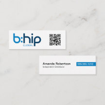 Tarjeta de presentación de distribuidor de b:HIP