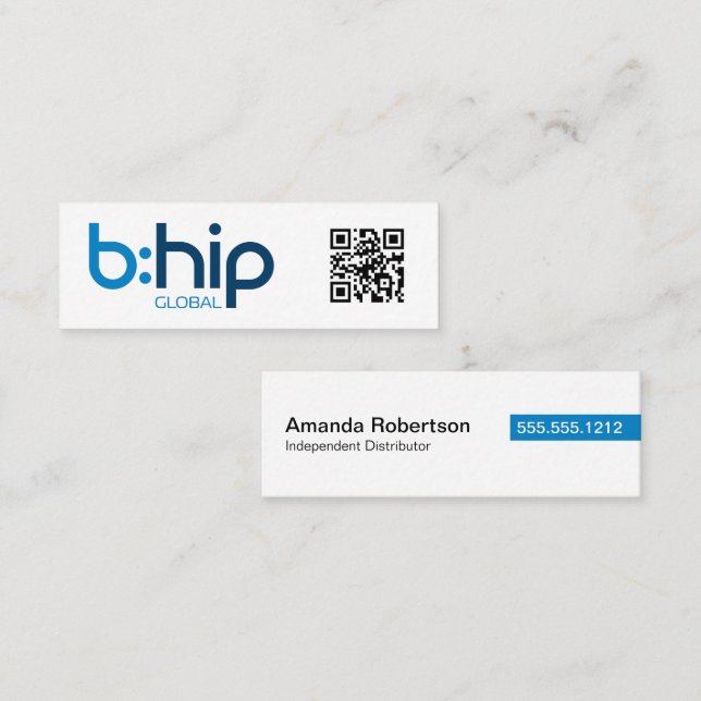 Tarjeta de presentación de distribuidor de b:HIP (Anverso / Reverso)