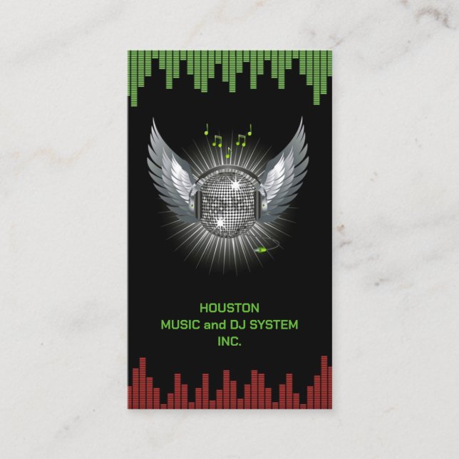 Tarjeta de presentación de DJ Night Club (Anverso)
