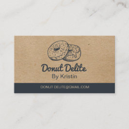 Tarjeta de presentación de donut de papel de diseñ