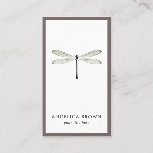 Tarjeta de presentación de Dragonfly Minimalista (Anverso)