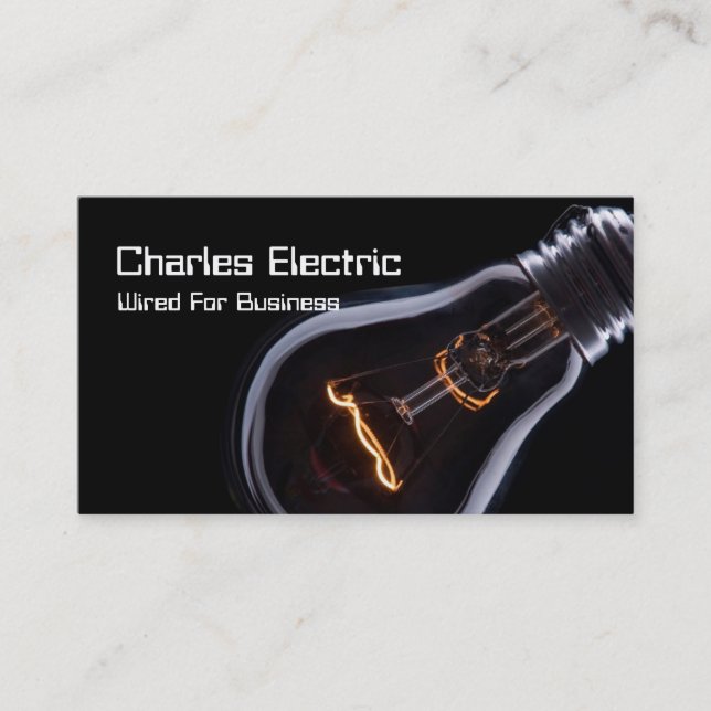 Tarjeta de presentación de Electricidad Eléctrica (Anverso)