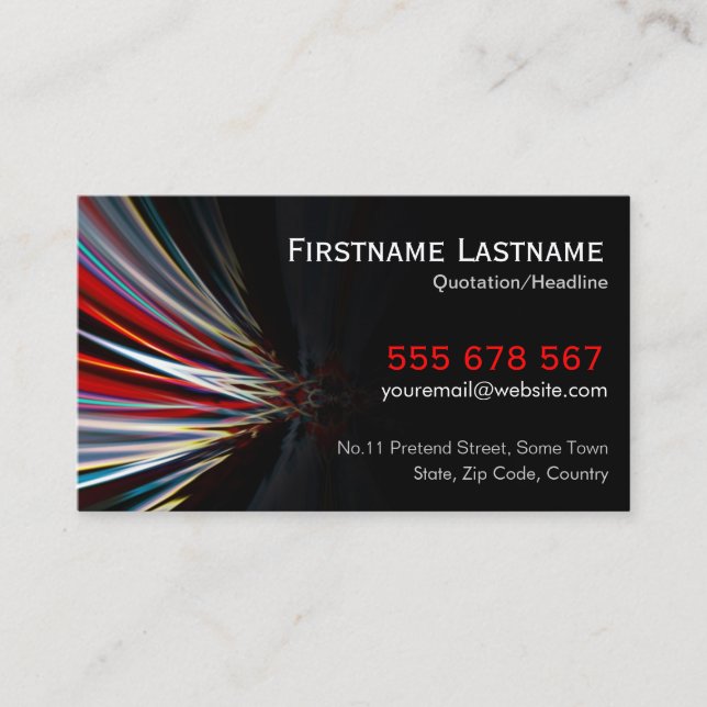 Tarjeta de presentación de ElectriKordz (Anverso)