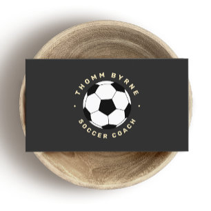 Tarjeta de presentación de entrenador de fútbol