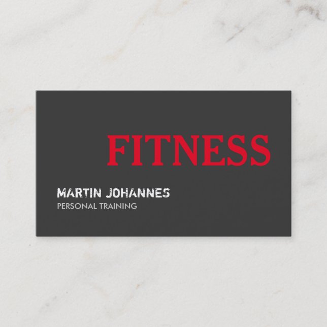 Tarjeta de presentación de entrenador personal de  (Anverso)