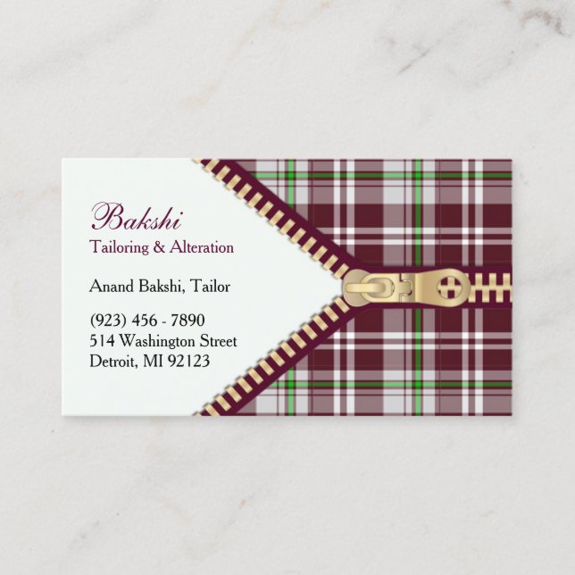 Tarjeta de presentación de estilo de moda (Anverso)