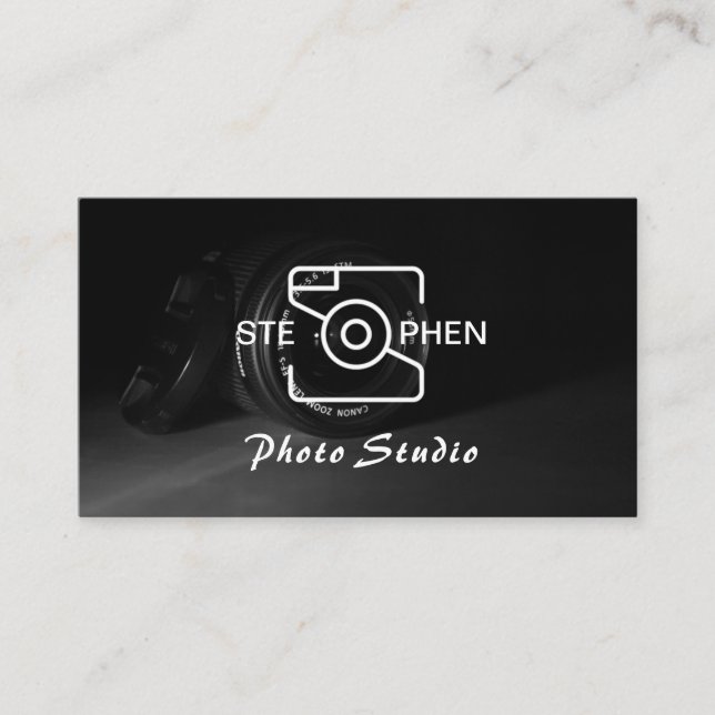 Tarjeta de presentación de estudio de fotografía M (Anverso)