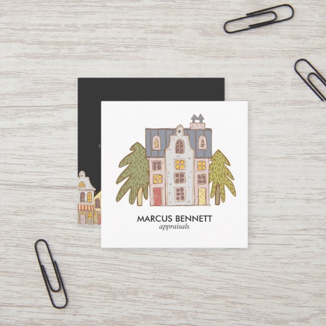 Tarjeta de presentación de evaluador inmobiliario  (Anverso/Reverso In Situ)