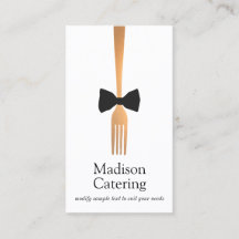 Tarjeta de presentación de eventos Caterer Gold Fo