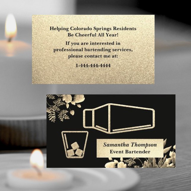 Tarjeta de presentación de eventos Velvety Gold Pu (Subido por el creador)