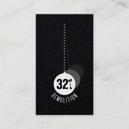 Tarjeta de presentación de experto en demolición v