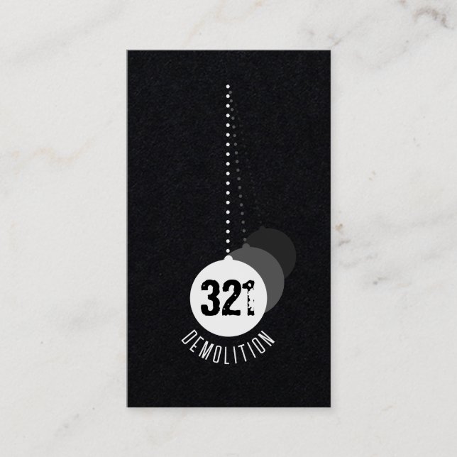 Tarjeta de presentación de experto en demolición v (Anverso)