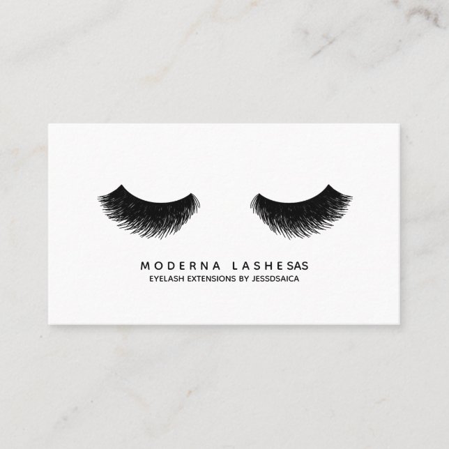Tarjeta de presentación de extensión de Eyelash de (Anverso)