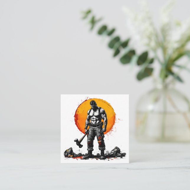 tarjeta de presentación de fantasía medieval de gu (Anverso de pie)