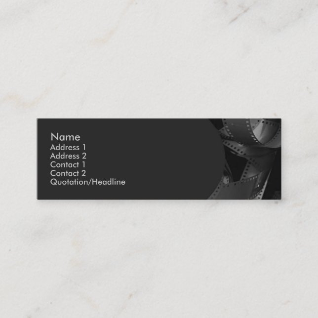 Tarjeta de presentación de Filmstrip (Anverso)