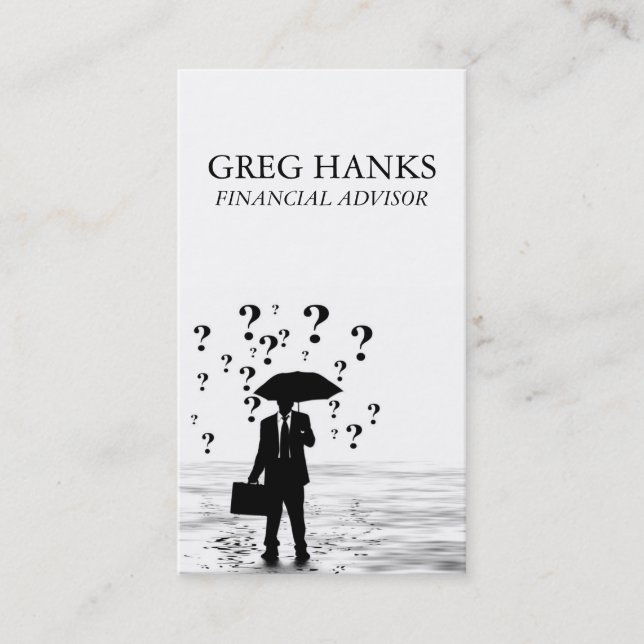 Tarjeta de presentación de Financial Advisor Money (Anverso)