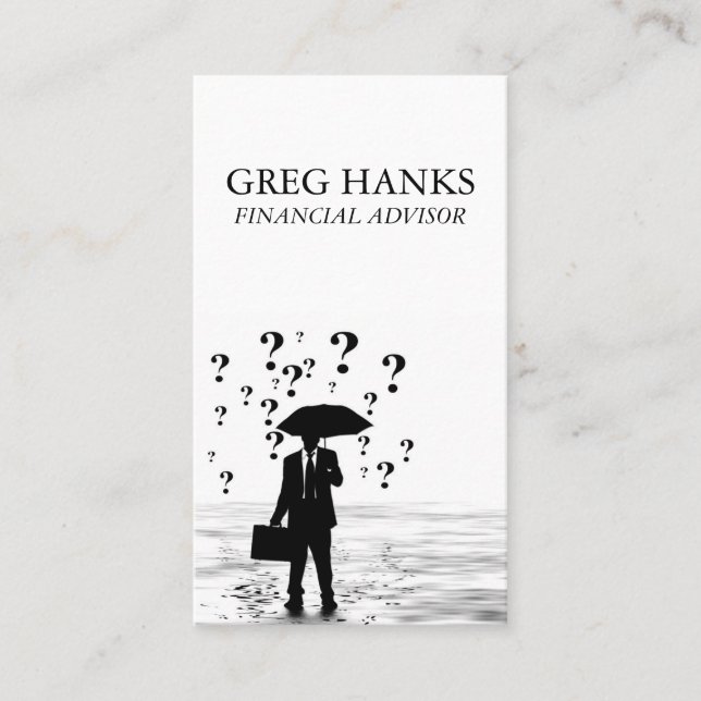 Tarjeta de presentación de Financial Advisor Money (Anverso)