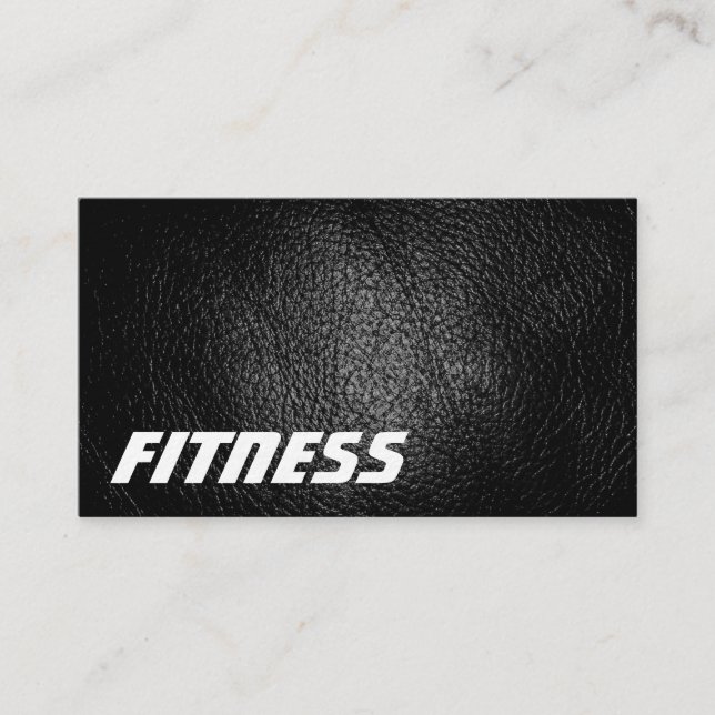 Tarjeta de presentación de fitness con efecto de c (Anverso)