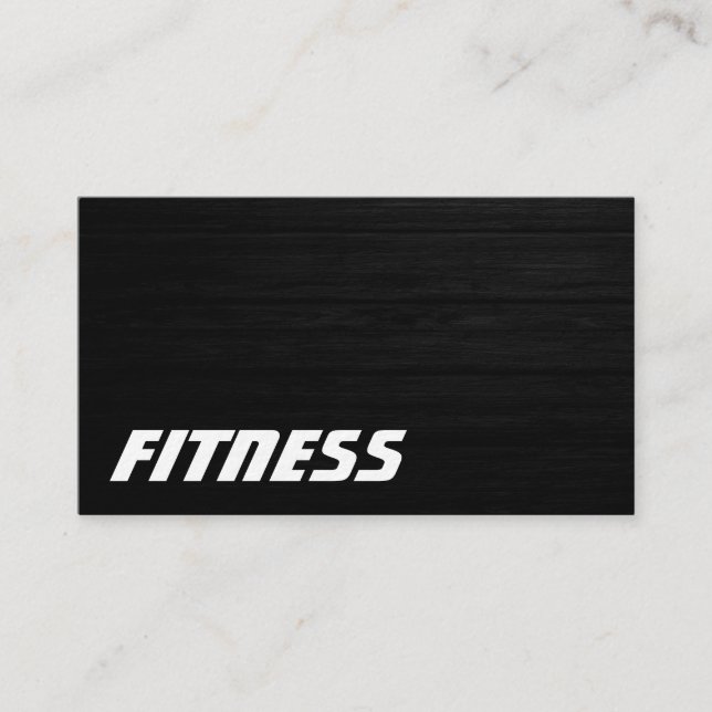 Tarjeta de presentación de fitness con efecto de m (Anverso)