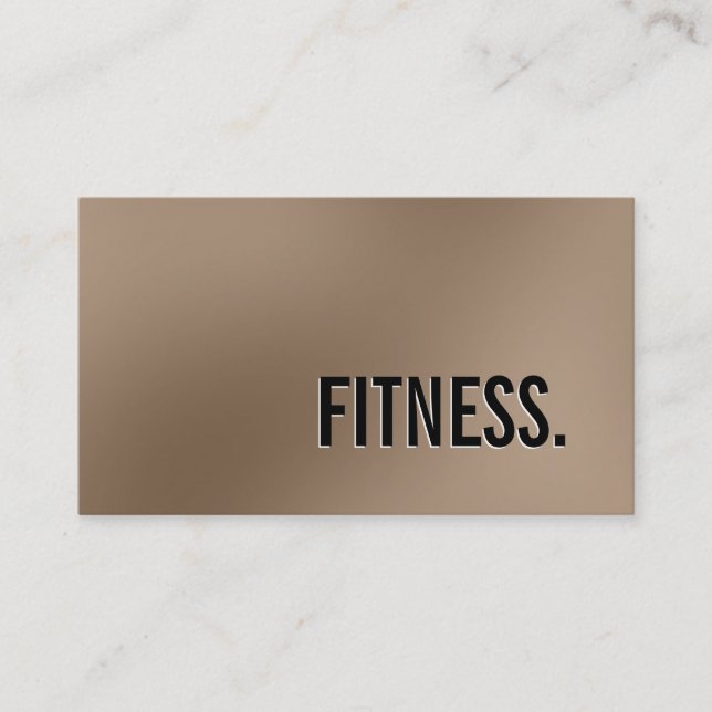 Tarjeta de presentación de fitness grisácea suave (Anverso)
