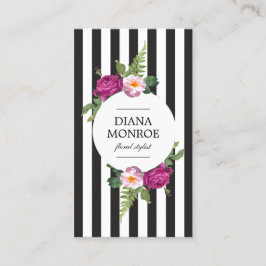 Tarjeta de presentación de flor floral de circunfe