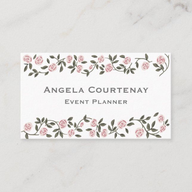 Tarjeta de presentación de flor Rosa (Anverso)