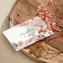 Tarjeta de presentación de flores Boho