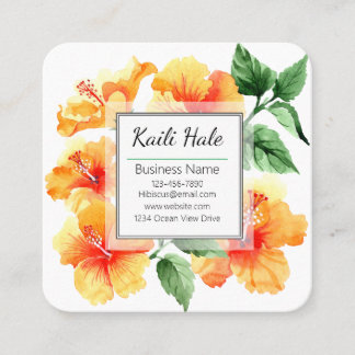 Tarjeta de presentación de flores de Hibiscus nara