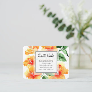 Tarjeta de presentación de flores de Hibiscus nara